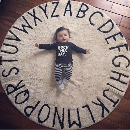Cartoon Round Carpet Plush Thick Area Rug for Home